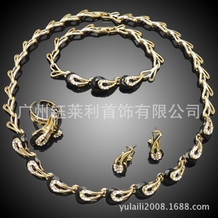 铜合金首饰套装批发采购指南 解析高档时尚18K镀真金四件套的市场潜力